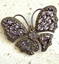 Vintage Marcasite Butterfly Brooch
