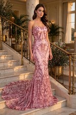 Miss Ord Black Sequin Off-Shoulder Long Sleeve Mermaid Evening Gown — listing 5
