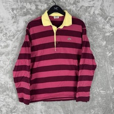 Lacoste Striped Polo Shirt Navy Red Short Sleeve — listing 5