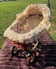 Pair of Miniature Wicker Doll Furniture Chairs (Rattan) — listing 5