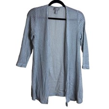 Chico's Metallic Silver Textured Knit Sweater Top — listing 3