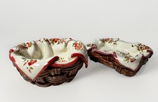 Portuguese Hand-Painted Reticulated Floral Basket with Attached Underplate — listing 2