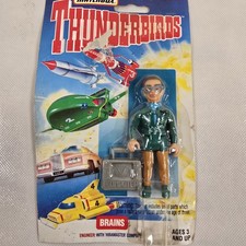 Matchbox Thunderbirds Action Figures Lot of 5 - Brains, Scott Tracy (TB1), Jeff Tracy, Parker, The Hood — listing 4