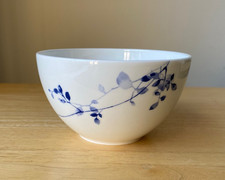 Blue and White Floral Porcelain Soup Tureen with Ladle and Lid — listing 3