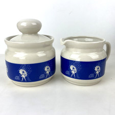 Morton Salt "When It Rains It Pours" Ceramic Sugar Bowl and Creamer Set — listing 5