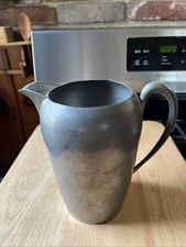 Antique Pewter Pear-Shaped Pitcher / Creamer with Pedestal Foot, listing 5
