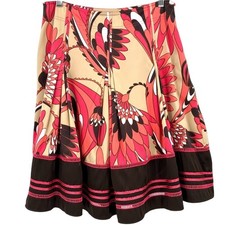 Worthington Women's Pink & Black Floral Striped A-Line Skirt, Size 6 — listing 6