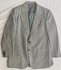 Vintage Herringbone Tweed Wool Blazer with Flap Pockets — listing 2