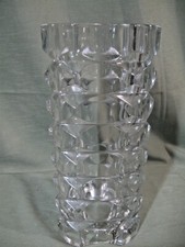 Heavy Clear Art Glass Vase with Freeform Ribbed/Petal Design — listing 6