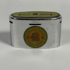 Vintage Mechanical Combination Dial Coin Safe / Bank with Visible Gear Movement, 5x4 in. — listing 3