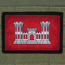 U.S. Army Corps of Engineers Castle Insignia Pin on Black Wool Campaign/Slouch Hat — listing 2