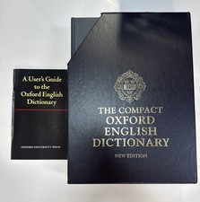 The Compact Edition of the Oxford English Dictionary, 2 Volume Set with Slipcase and Magnifying Glass Drawer — listing 5