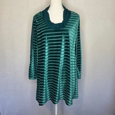 Soft Surroundings Burnout Velvet Damask Button-Up Blouse, Size XS — listing 4