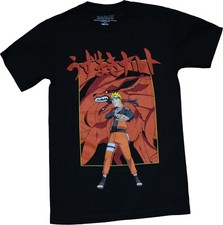Naruto Shippuden Red Graphic T-Shirt with Character Collage — listing 3