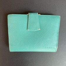 Lodis Yellow Croc-Embossed Leather Kisslock Coin Purse — listing 6