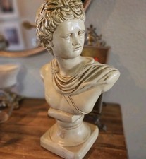 Apollo Belvedere Bronze-Tone Bust on Marble Base — listing 4