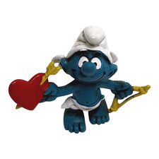 Cupid Smurf PVC Figure with Heart, Bow and Arrow — listing 2
