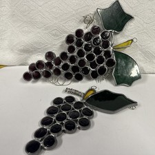Stained Glass Style Decorative Plate with Grape Motif and Psalm 107:8 Scripture Yes - other name/label — listing 4
