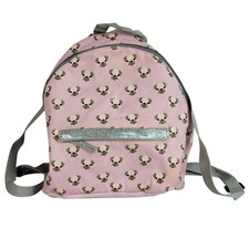 Mini Backpack with Sticker/Emoji All-Over Print and Pink Trim — listing 6