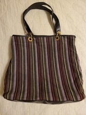 Green Corduroy-Textured Tote Bag with Gold Script Nameplate — listing 4