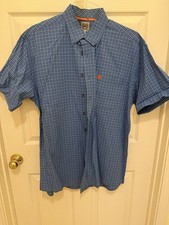 Cinch Men's Short Sleeve Button-Down Western Shirt, Blue/Yellow Geometric Diamond Print, Size XXL — listing 6