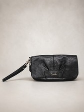 Coach Ashley Leather Flap Wristlet, Black — listing 5
