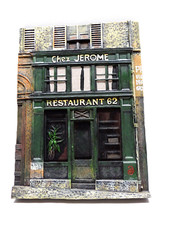 Hand-Painted Dimensional Wall Art Plaque - Parisian "Fleuriste Allains" Flower Shop Facade — listing 5