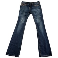 Grace in LA Women's Bootcut Jeans, Size 28, Embellished Flap Pockets — listing 2