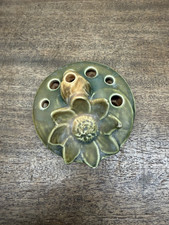Weller Pottery Lotus Lidded Rose Bowl with Figural Lotus Bud Finial — listing 6