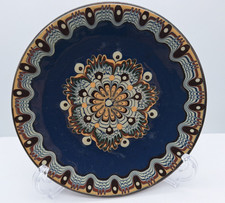 Bulgarian Troyan Redware Pottery Bowl with Slip-Trailed Peacock Eye Motif — listing 4