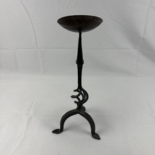 Set of Wrought Iron Twisted-Stem Floor Candlesticks with Star Base — listing 6