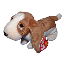 Ty Beanie Baby Curly-Coat Tan Dog Plush with Heart Tag — listing 6