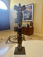 Boma Argillite-Style Resin Totem Pole Replica, Northwest Coast Design — listing 4