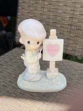 Precious Moments Porcelain Bisque Figurine - Girl Holding Baby (Mother/Motherhood Theme) — listing 6
