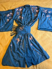 Antique Japanese Silk Kimono with Crashing Wave (Seigaiha/Nami) Motif — listing 2