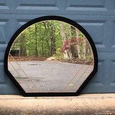 1980s Six-Drawer Double Dresser with Arched Mirror, Oak Laminate — listing 6