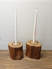 Rustic Hand-Carved Wooden Wall Sconce Candle Holder — listing 6