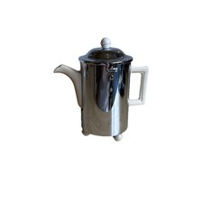 Vintage Heatmaster Chrome & Ceramic Insulated Tea and Coffee Service Set (5+ pieces) with Tray — listing 4