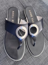 Anne Klein Sport AK Silver Thong Sandals, Women's Size 6M, listing 6