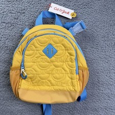 Mini Backpack with Sticker/Emoji All-Over Print and Pink Trim