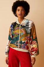 Farm Rio Multicolor Banana Leaf Hooded Jacket, Size XS — listing 2