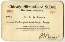 1899 Chicago, Milwaukee & St. Paul Railway Annual Pass No. 3922 — listing 6