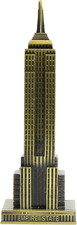 Vintage Empire State Building Souvenir Figurine with Metal Perpetual Desk Calendar