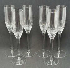 Vintage Cut Crystal Fluted Champagne Flute with Vertical Cut Panels and Star-Cut Foot — listing 4