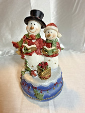 Christmas Caroling Snowmen Resin Musical Figurine — listing 3