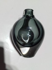 Orrefors Sven Palmqvist Smokey Charcoal Art Glass Vase, Signed 3918/138 — listing 2