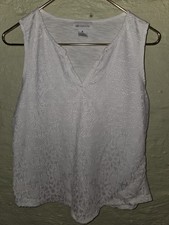 Liz Claiborne Navy Floral V-Neck Henley Blouse, Size S — listing 5
