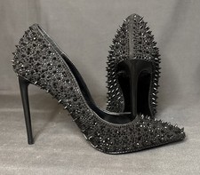 Steve Madden Nude Silver Spike-Stud Pointed-Toe Stiletto Pumps — listing 5