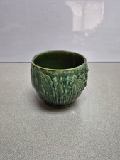 mccoy brushware jardiniere Brushware Rose Trellis Pattern Jardiniere / Planter Pot, Green, 5" Tall — listing 4