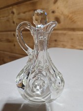 Vintage Glass Cruet with Pointed Bullet Stopper and Applied Handle — listing 6